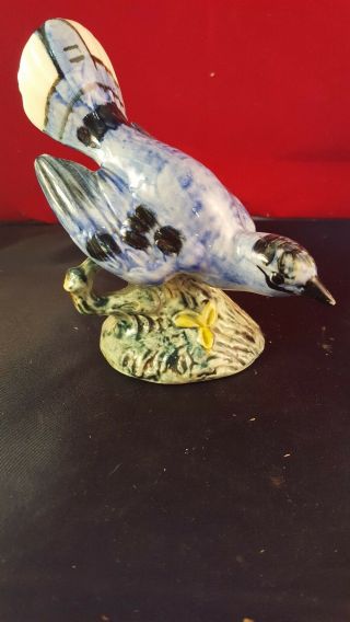 Rare Vintage Stangl Pottery Bird Bluejay Stamped,  Signed & Numbered