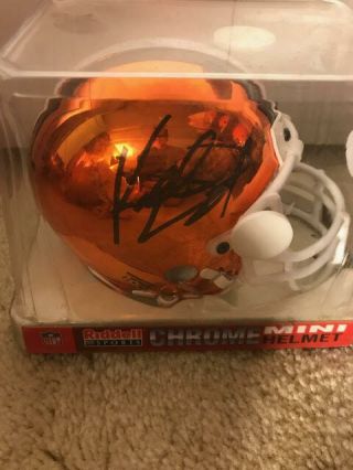 Kellen Winslow Signed Autographed Cleveland Browns Chrome Mini Helmet Rare /2000