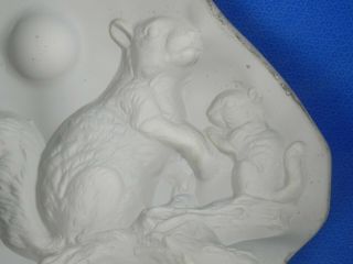 Squirrel,  Fox,  Raccoon RARE Vintage Evergreen No 499 Ceramic Mold 4