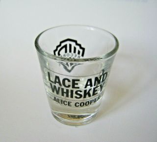 RARE Alice Cooper 1977 Promo Shot Glass Lace And Whiskey Warner Bros Records vtg 4