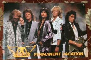 Aerosmith Permanent Vacation Rare Promo Poster From 1987