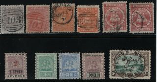 British Guiana 1860 - 1898 Rare Selection Of 11 Stamps & Vf