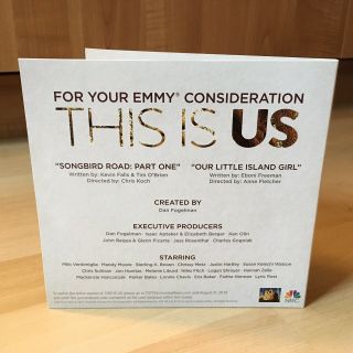 This is Us DVD Season 3 - Rare Promotional FYC - Milo Ventimiglia - Mandy Moore 4