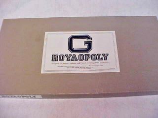 Hoyaopoly Board Game—rare Designed For Georgetown 1st Edition 1990