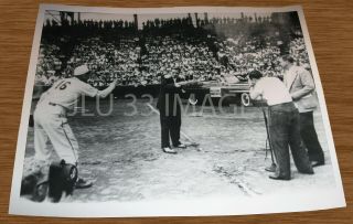 Rare 1948 Photo Of Babe Ruth Last Appearance Sportsman Park St.  Louis Type 4