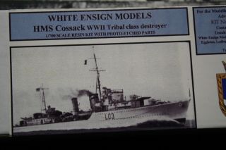 1/700 White Ensign Models Hms Cossack Wwii Destroyer Resin Ship Model Boat Rare