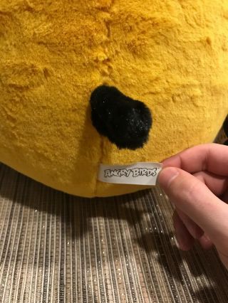 Angry Birds LARGE Plush Bubbles Yellow Inflated Angry Bird w Sound RARE 4