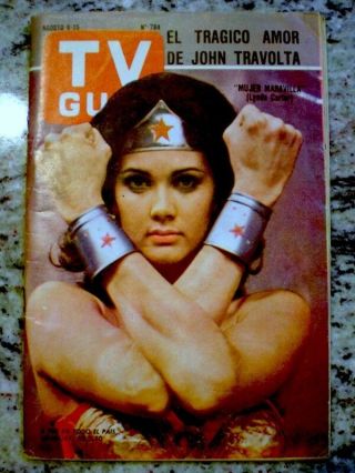 Tv Guide 1978 Wonder Woman Lynda Carter International Tv Guia Ex Rare