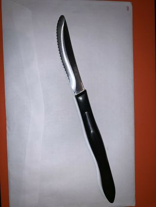 Vtg Rare Cutco Serrated Steak Table Knife 1759 Kd Double D Edge Brown Handle