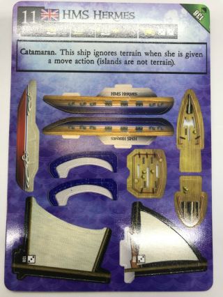 Wizkids Pirates - Hms Hermes - “rare Special Ship” 138 Possible Unpunched