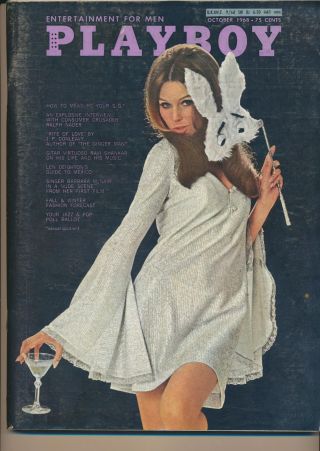 October 1968 Playboy Very Good Cond Rare Uk Edition Ralph Nader Ravi Shankar