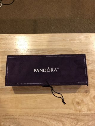 Pandora Purple Suede Charm Bracelet Storage Travel Case Jewelry Box Rare Ltd Ed