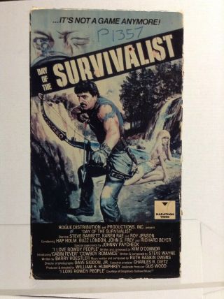 Day Of The Survivalist 1986 Vhs Rare Cult Action Steve Barrett Johnny Paycheck