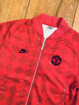 Rare Nike F.  C Manchester United Pro Full Zip Track Jacket Red Devils Medium