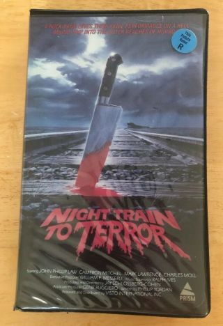 Night Train To Terror Vhs Rare Prism Clamshell Horror