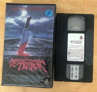 Night Train To Terror VHS Rare Prism Clamshell Horror 5