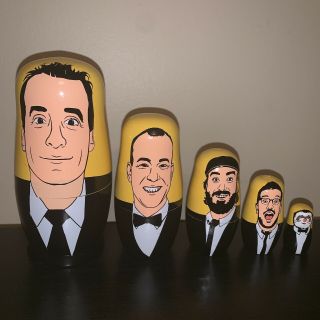 Rare Promo Impractical Jokers Russian Wooden Nesting Doll Rare Collectible