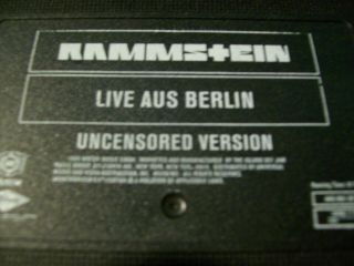 UNCENSORED VERSION Rammstein Live Aus Berlin 1999 VHS rare?recalled?banned? 6