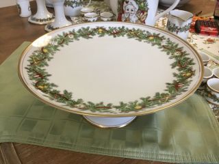 Get Ready For Christmas Fitz & Floyd St.  Nicholas Rare Footed Cake Plate