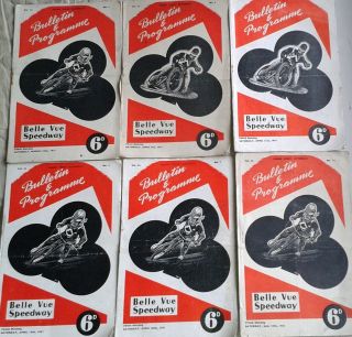 Speedway Programmes Belle Vue (38) Very Rare From 48/50/51
