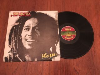 Bob Marley & The Wailers Lp Kaya Rare Label Vinyl Jamaica Press Reggae Vg,  /vg,