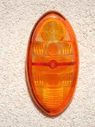 1953 - 1961 Nash Huds Austin Metropolitan British Amber Tail Lamp Lens " Very Rare "