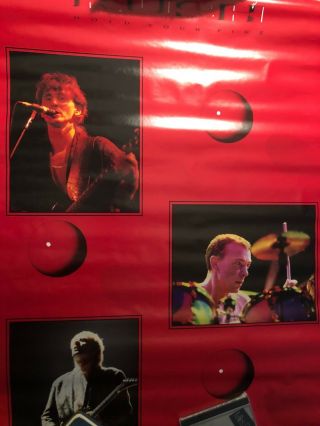 Nm Vintage Rush Band 1987 Hold Your Fire 87/88 Tour Poster Rare Litho Usa Prog