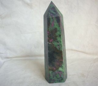 3.  4lb 8.  8 " Natural Rare Green Ruby Zoisite Gem Stone Crystal Points Healing