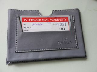 Rare Vintage Grey Omega Card Holder With International Card
