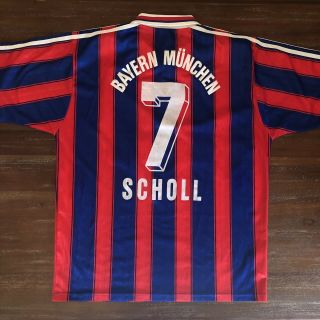 Bayern Munich 1995 - 96 Home Football Shirt 7 Scholl 90s Rare