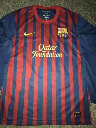 Barcelona Home Shirt 2011/12 Long Sleeved Medium Rare