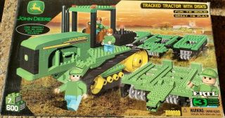 Ertl John Deere Tracked Tractor W Disks Best - Lock Lego Compatible 2003 Rare.