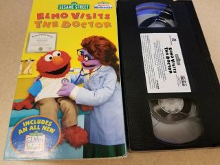 Sesame Street Elmo Visits The Doctor Vhs - - Very Rare Vintage - Ships N 24 Hrs