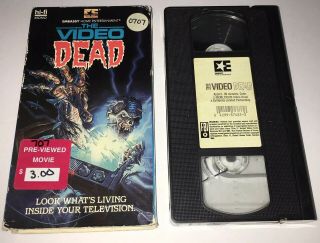 The Video Dead Vhs - 1987 Embassy Zombie Sov Slasher Horror Movie - Rare