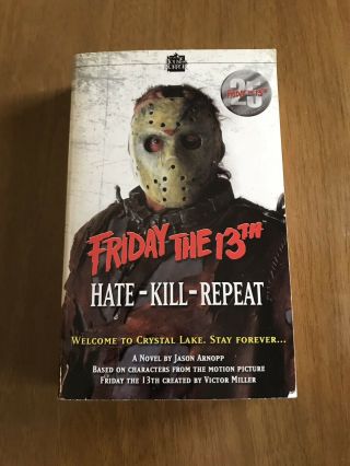 Friday The 13th 3: Hate - Kill - Repeat Paperback - Jason Voorhees Novel Very Rare