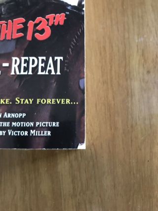 Friday The 13th 3: Hate - Kill - Repeat Paperback - Jason Voorhees NOVEL VERY RARE 2