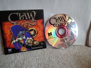 Captain Claw Pc Monolith Very Rare Side Scrolling Platform Dvd Game W/ Case V1.  2