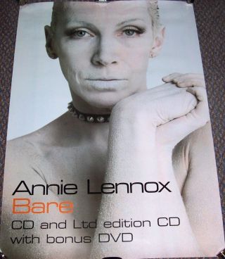 Eurythmics Annie Lennox Rare U.  K.  Record Company Promo Poster " Bare " Album 2003