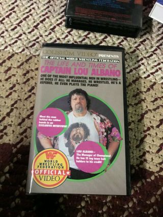 The Life And Times Of Captain Lou Albano Wwe Wwf Wcw Rare Oop Vhs Big Box Slip