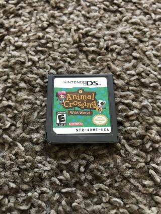 Animal Crossing: Wild World Game Cartridge Nintendo Ds 3ds Rare Authentic