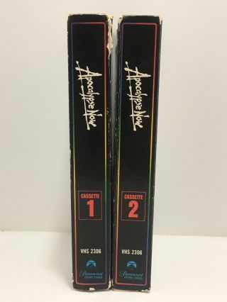 Rare 2 Cassette Apocalypse Now 1981 Vhs American Zoetrope Box Art