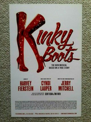 Kinky Boots,  Rare Broadway Poster,  Al Hirschfeld Theatre N.  Y,  14 X 22
