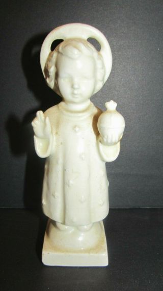 Rare Hummel Goebel Infant Of Prague White Glaze Tmk 2 Jesus Child Figurine