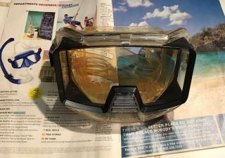 Scuba Pro Mask Tri - Vent Tempered Tri Glass Dive Purge Rare Large Scubapro