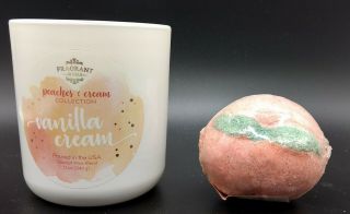 Peaches And Cream Candle And Bath Bomb Fragrant Jewels Fj Size 7 Ring Rare