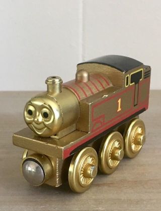 Thomas Tank Gold Wooden Rare Limited Edition Train Ec