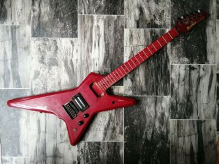 1985 Ibanez Dt250 All Red Star Destroyer Electric Guitar (rare - Made In Japan)
