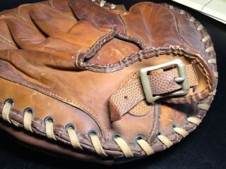 Vtg Rare 1930s Harry McCurdy Dubow Model 618 Baseball Glove Catchers Mitt 5