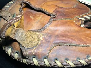 Vtg Rare 1930s Harry McCurdy Dubow Model 618 Baseball Glove Catchers Mitt 6