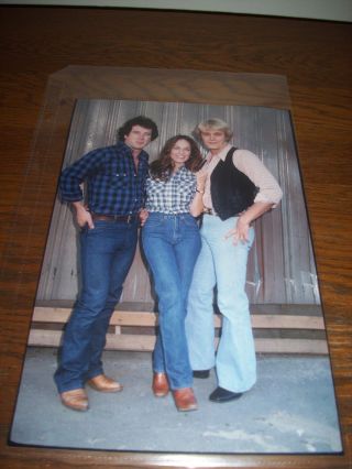 Rare 1978 Dukes Of Hazzard " Bo,  Luke,  & Daisy " Professional 8 " X 12 " Color Photo